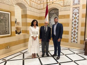 Nawaf Salam and May Al-Khalil